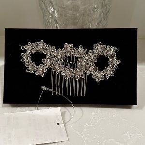 NWT Toni Federici Bhree Crystal Triple Floral Wreath Bridal Hair Comb